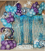 Frozen Balloon Arch Garland Kit, 164Pcs Winter Wonderland Balloon