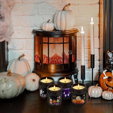 Halloween Scented Candles Set 4 Pack 7oz Each Soy Wax Candles with