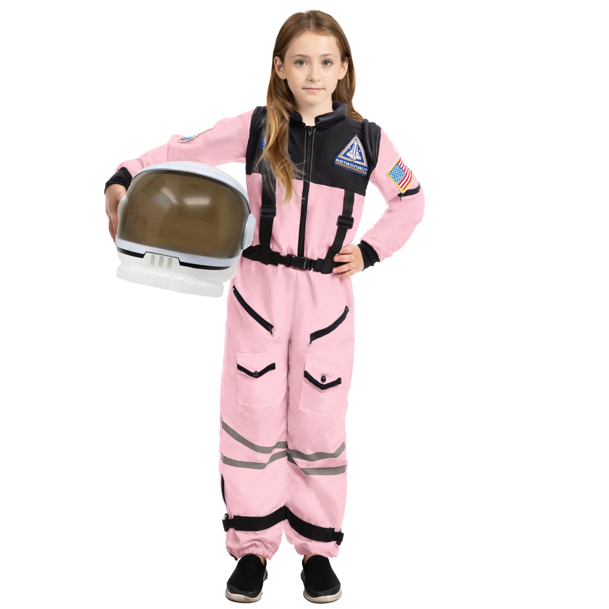 Spooktacular Creations Pink Astronaut Costume with Helmet, Space Suit