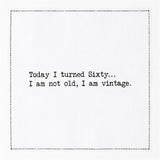 Five Star Funny 60th Birthday Quotes | White Cotton Cocktail Napkins