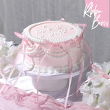 YGDZ Pink Bows for Cake, 30PCS Pink Bow Cake Topper, Ribbon Bowknot
