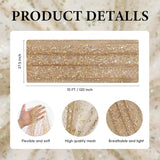 Artoid Mode Coffee Gold Gauze Table Runner 120 Inch 10FT, Glitter