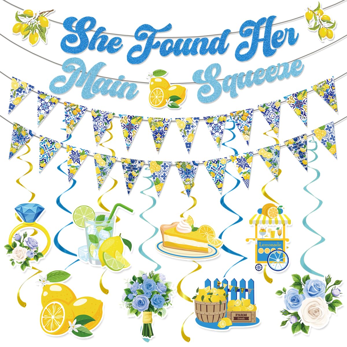 Lemon Bridal Shower Decorations Include She Found Her Main Squeeze