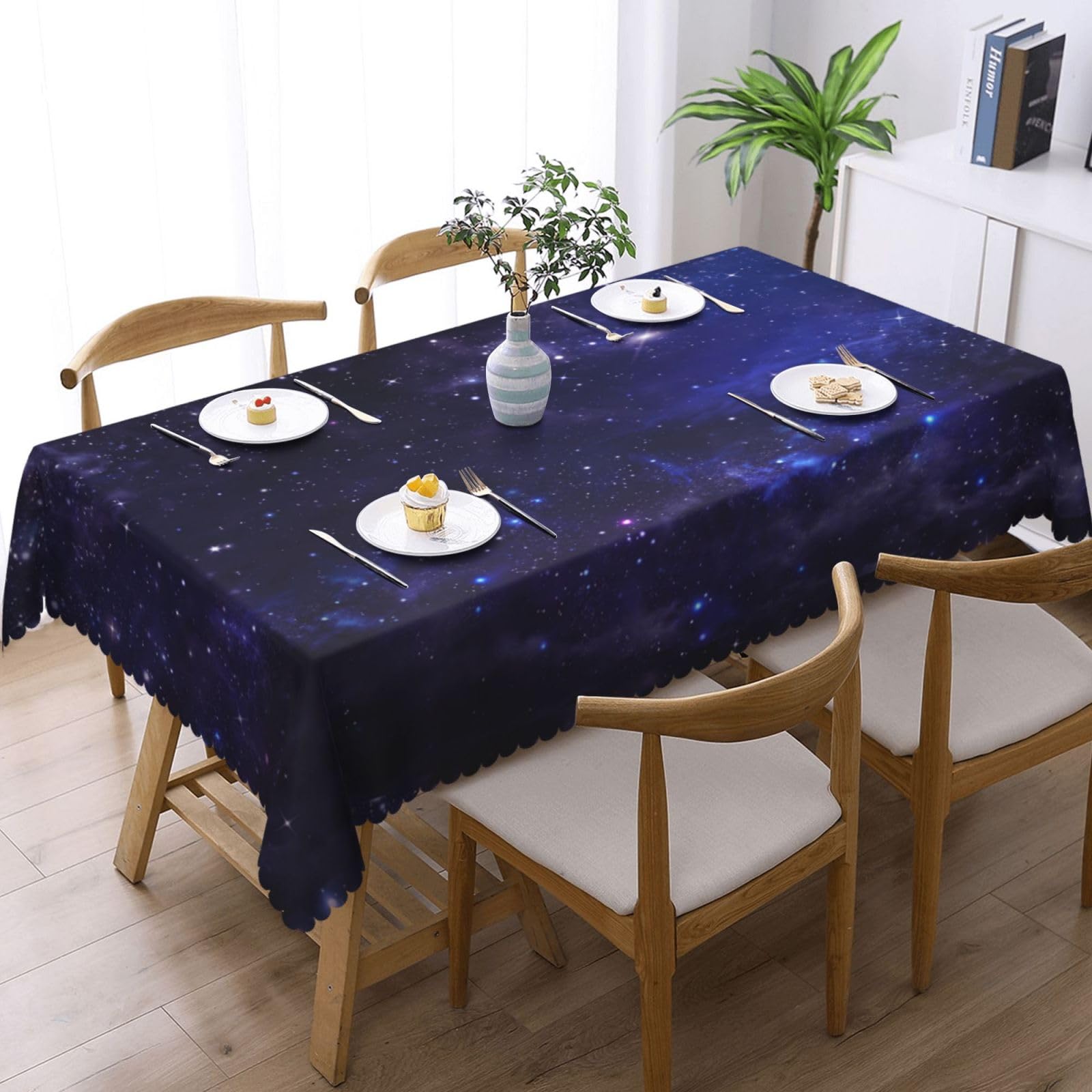 Galaxy Universe Rectangle Tablecloth Starry Night Table Cloth