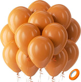 Bezente Burnt Orange Balloons Latex Party Balloons - 100 Pack 12 inch