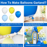 Blue and Yellow Balloon Arch Kit, Pastel Yellow Blue Lemon Balloon