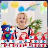 Space Cups Bulk Plastic Rocket Shape Cups Rocket Bot Small Red