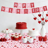 Valentine's Day Heart Love Disposable Tableware Set 194 Pcs Serves