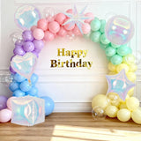 Biapian Iridescent Balloons, 6 Pcs 22 Inch Iridescent Star Balloons
