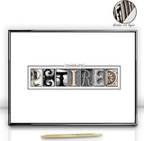 Framed Retirement Decorations Guest Book for Men 12 x16 Black Frame