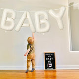 40 Inch Beige BABY Balloon for Baby Shower, Large Cream White Baby