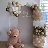 White Sand Balloons Set, 60 Packs 12 Inch Double Stuffed Beige Boho