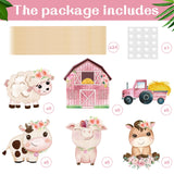 Hotop 30 Pcs Farm Animal Centerpiece Sticks Floral Animals Table