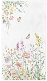 100 Spring Flower Napkins - Watercolor Wild Flower Disposable Hand
