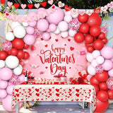 Valentine's Day Balloon Garland Arch Kit I Love You Banner Red Pink