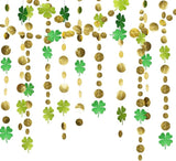 52Ft Shamrock Garlands 4Packs Glitter Green St Patrick's Day