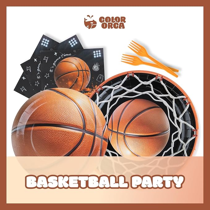 96Pcs Basketball Party Decorations Serve 24 Basketball Theme