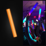 Promotional Party Sticks 100 Orange Foam Glow Sticks - 16" Light Up