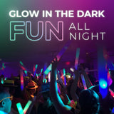 Promotional Party Sticks 100 Orange Foam Glow Sticks - 16" Light Up