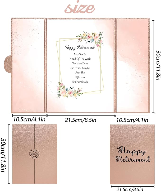 Retirement Rose Gold Guest Book Alternative Decorations for Women