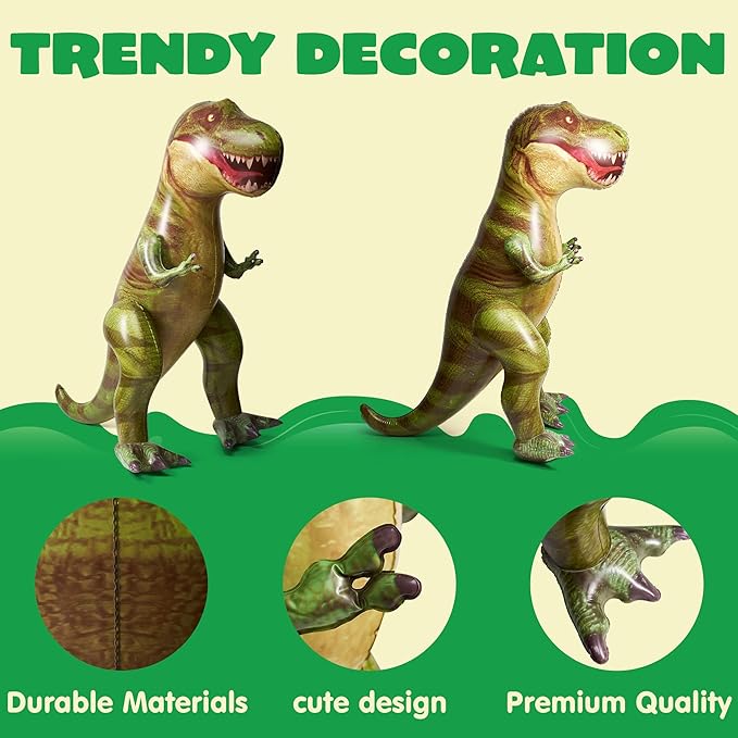 62” Giant T.rex Dinosaur Inflatable for Party Decorations Birthday