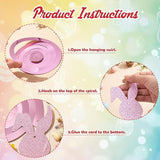 32 Pcs Easter Party Decorations Bunny Shaped Double Sided Glitter