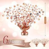 6 Pcs 40th Rose Gold Birthday Decorations for Table Centerpieces