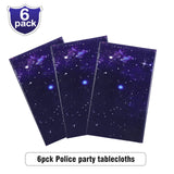 6 Pack Galaxy Plastic Table Cover Space Tablecloth Space Star
