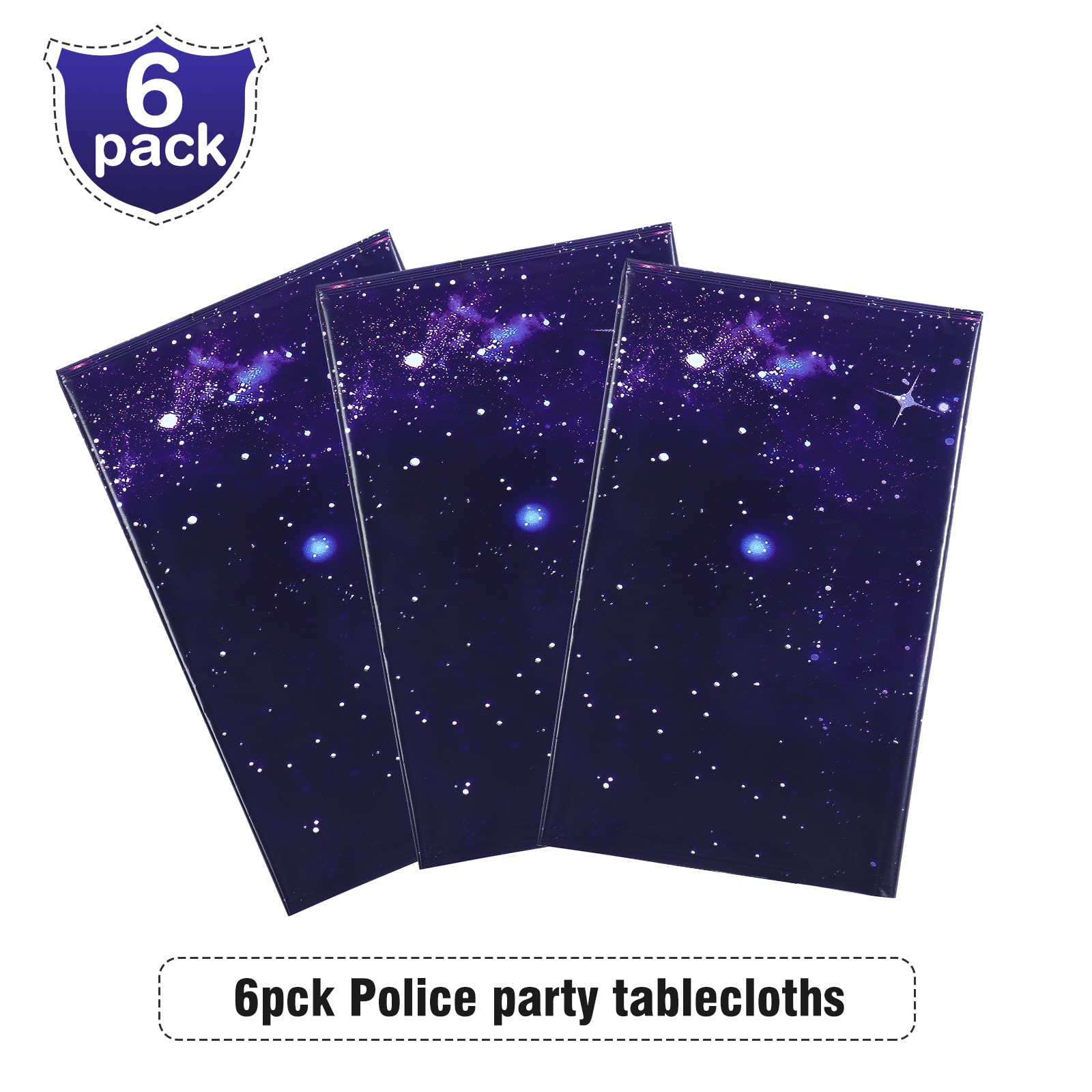 6 Pack Galaxy Plastic Table Cover Space Tablecloth Space Star