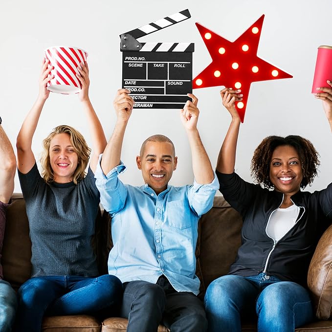 2 Pcs Movie Night Supplies Movie Theater Decor Film Clapper Board