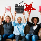2 Pcs Movie Night Supplies Movie Theater Decor Film Clapper Board