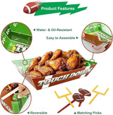 50 Piece Football Party Food Tray Box Kit 30 Oil Resistant Paper