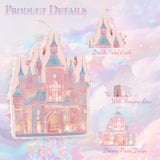 Princess Castle Pinata Set - Coquette Pink Castle Pull String Piñata