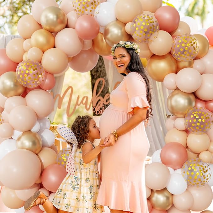 Ouddy Party Blush Balloons Arch Garland Kit, Different Sizes 12 10