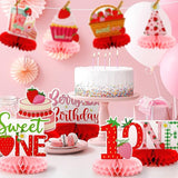 10 PCS Berry First Birthday Decor, Strawberry Theme 1st Birthday