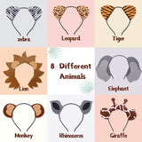 Animals Ears Headbands Birthday Jungle Safari Zoo Party Favor Monkey