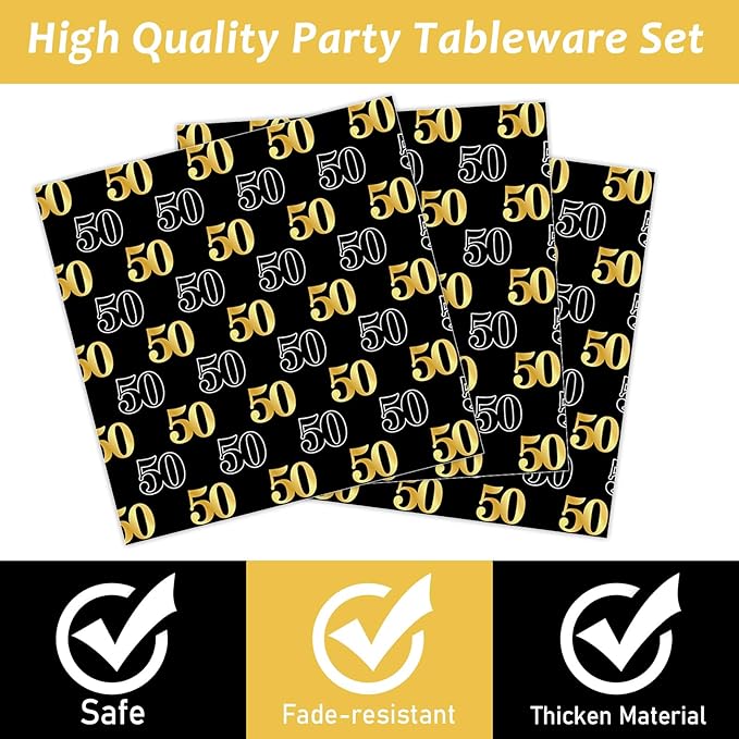 96 Pcs Vintage 50th Birthday Party Decorations Vintage 1976 Birthday