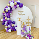 BAUANOOY Purple and Gold balloons, 60pcs 12 Inch Purple Metallic