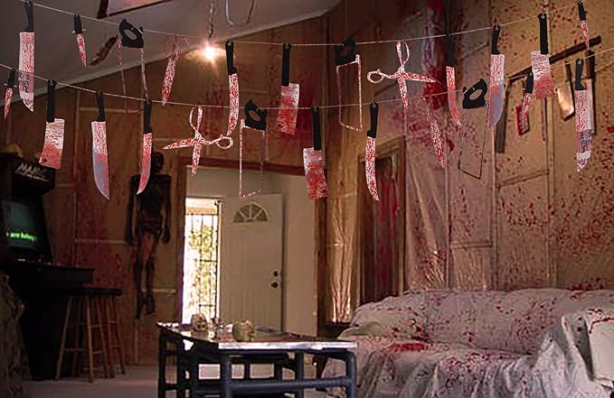 Halloween Party Decorations Bloody Banner Horror Scary Garland Decor