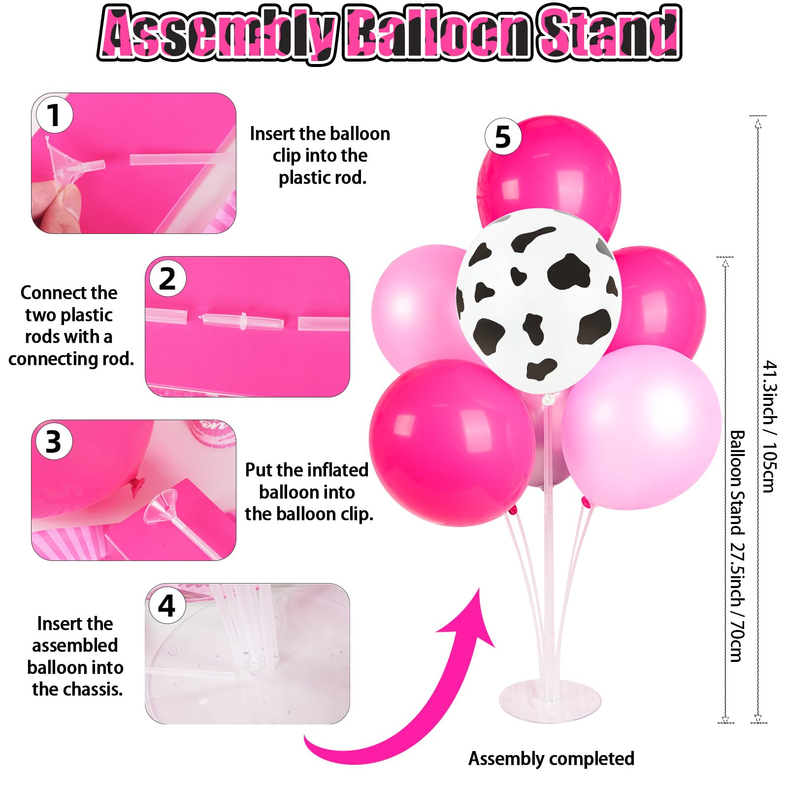 185Pcs Cowgirl Birthday Party Decorations Supplies - Includes 20