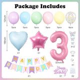 3rd Birthday Decoration for Girls Easter Pastel Rainbow Macaron 3rd
