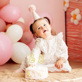 Spakon 24 Pcs Peace Sign Cupcake Toppers Glitter Peacekeeper Cupc Gold