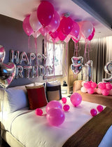Pink Balloons Set - 12Inch Metallic Chrome Pearl Macaron Light Pink