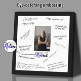 13x13 Retirement Signature Frame with Plexiglass Cover - Holds 4x6