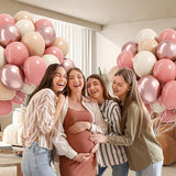 60pcs Dusty Pink Balloons, Blush Pink Dusty Rose Nude Ivory White