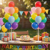 Tosuced Balloon Column Stand Kit,2 Sets of Assorted Rainbow Ballo 13-c