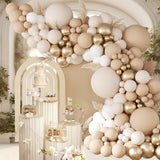 147pcs Neutral Balloon Arch Kit, Neutral Balloon Garland with Nude
