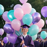 100pcs Mermaid Balloons 12 inch Purple Pink Teal Balloons Set