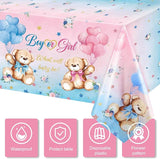 Capoda 1 Pc Bear Baby Shower Tablecloths Gender Reveal Table Covers