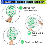 Blue Green Balloons 12 Inch Royal Blue Fruit Light Green Confetti